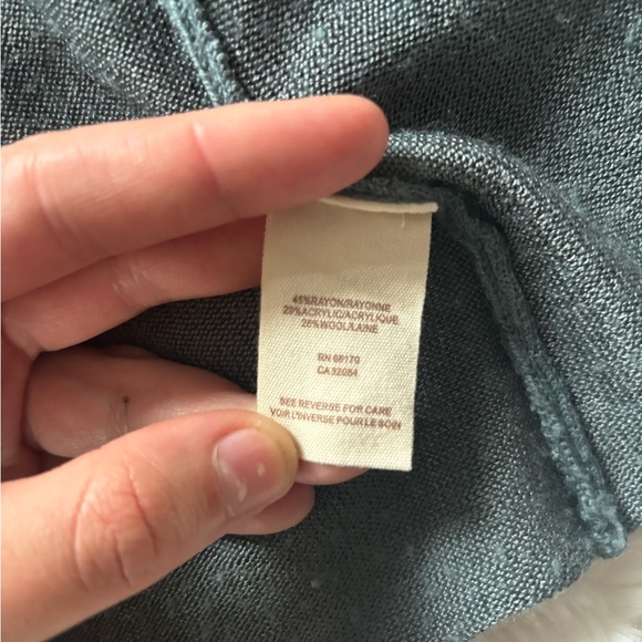 Free People Teal Wool Blend Cardigan Sweater - Picture 5 of 6